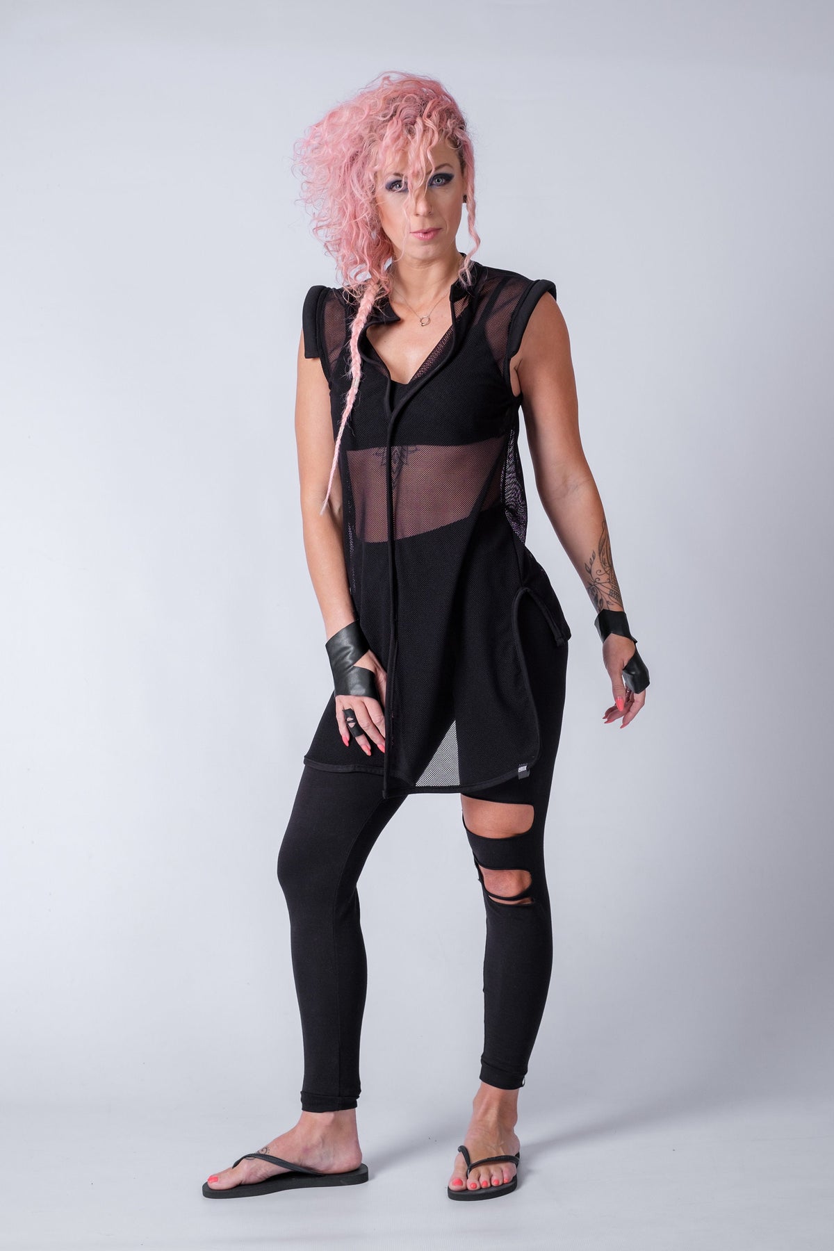 Black Mesh Top