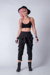 Urban Baggy Pants with Skirt / Cyberpunk Pants / High Waist Pants / Androgynous Clothing / Post Apocalyptic Fashion