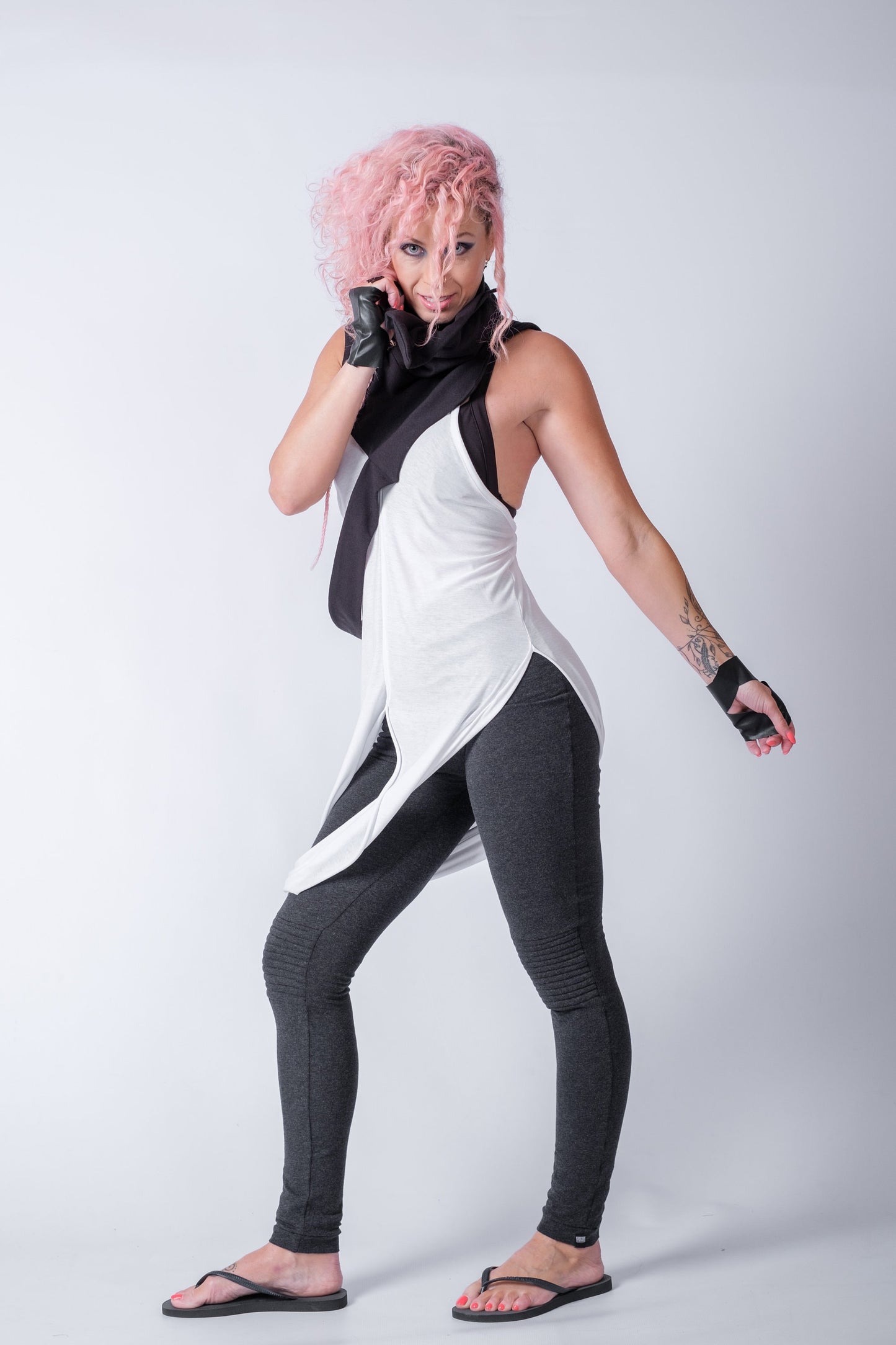 Biker Style Cotton Leggings
