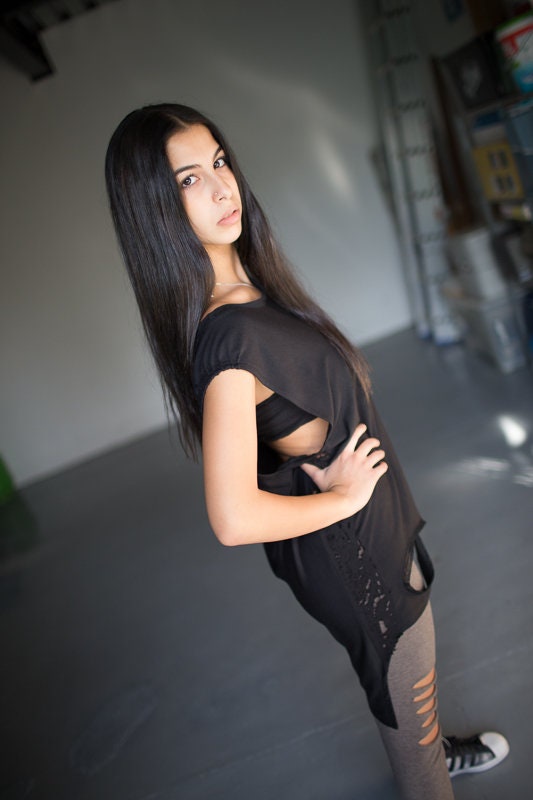 Longline Asymmetric Loose Sleeveless Top