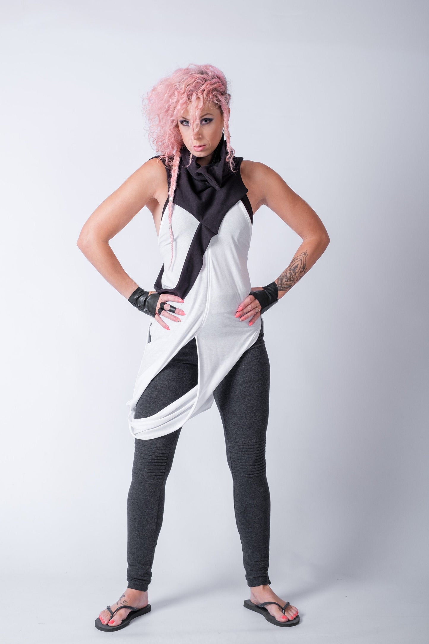 Biker Style Cotton Leggings