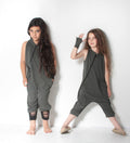 Kids Sleeveless Drop Crotch Jumpsuit