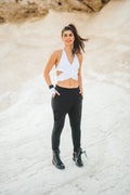 Relaxed Cotton Pants With Skirt
