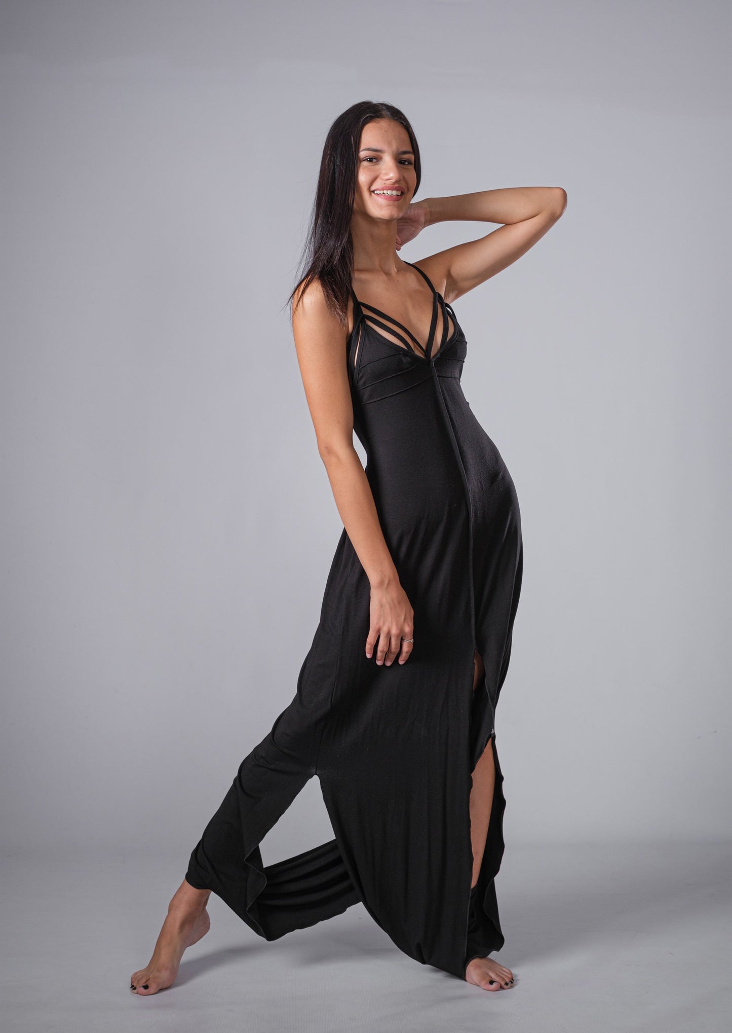 Futuristic Backless Long Dress