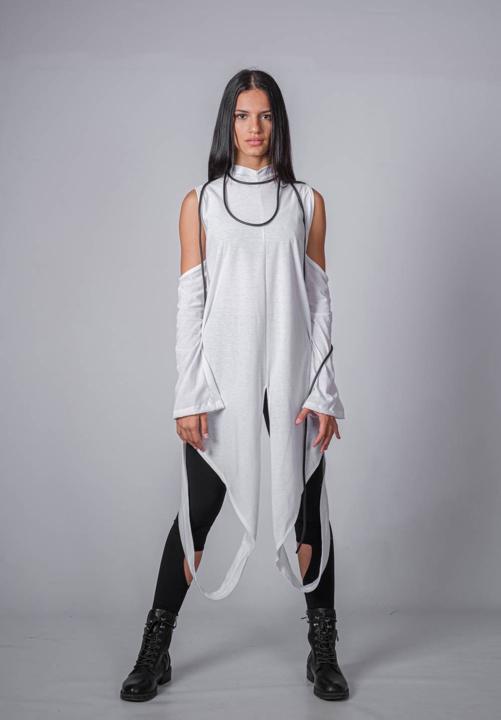 Asymmetric Extravagant Cold Shoulder Tunic