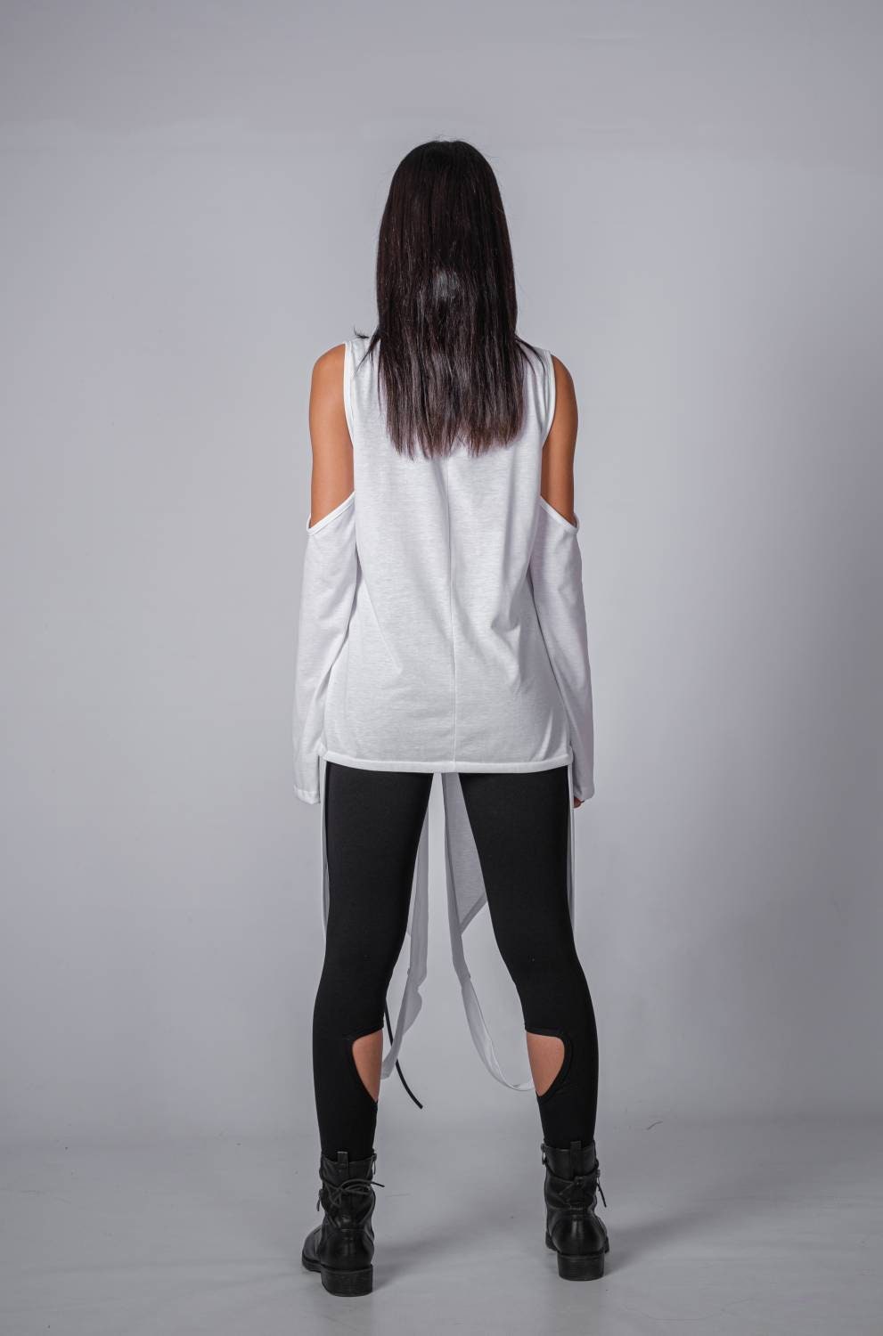 Asymmetric Extravagant Cold Shoulder Tunic