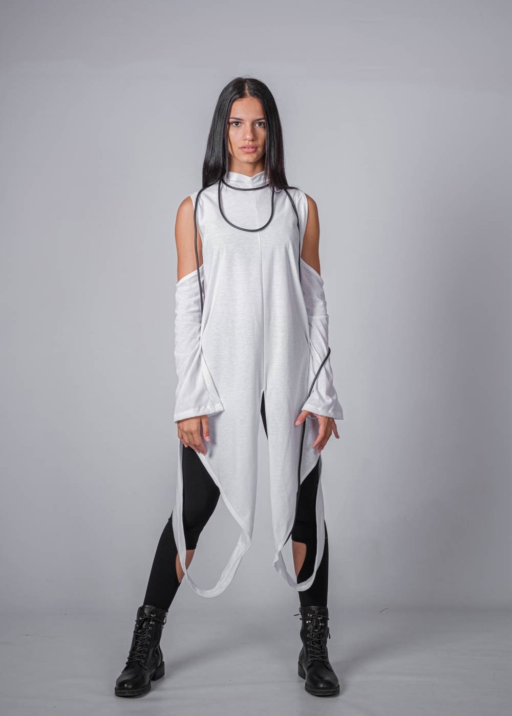 Asymmetric Extravagant Cold Shoulder Tunic