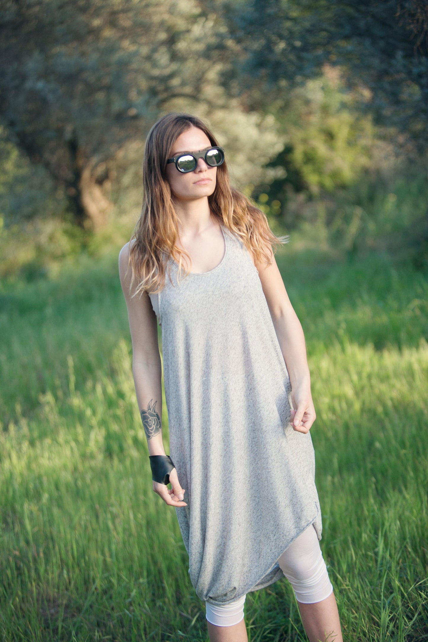 Backless Draped Dress