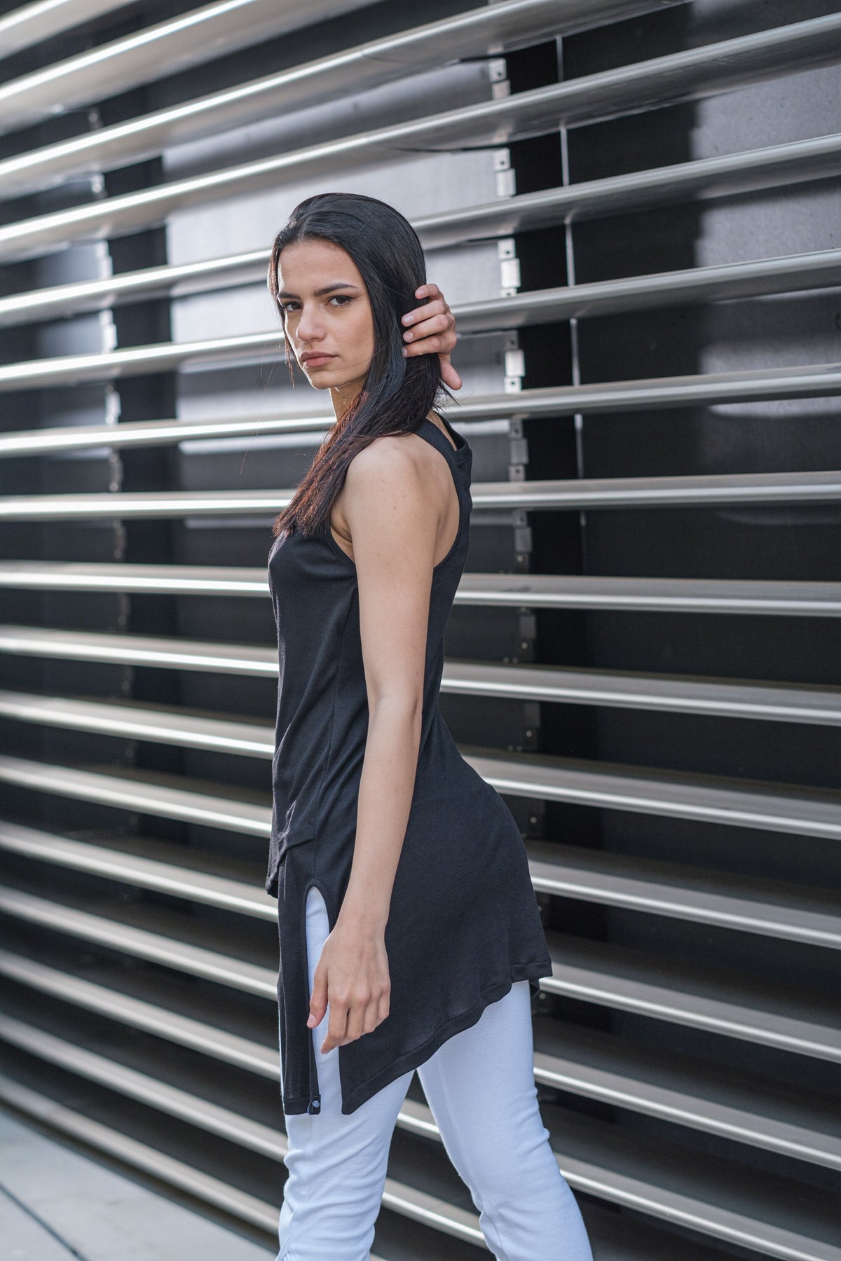 Women's Sleeveless Black Tank Top