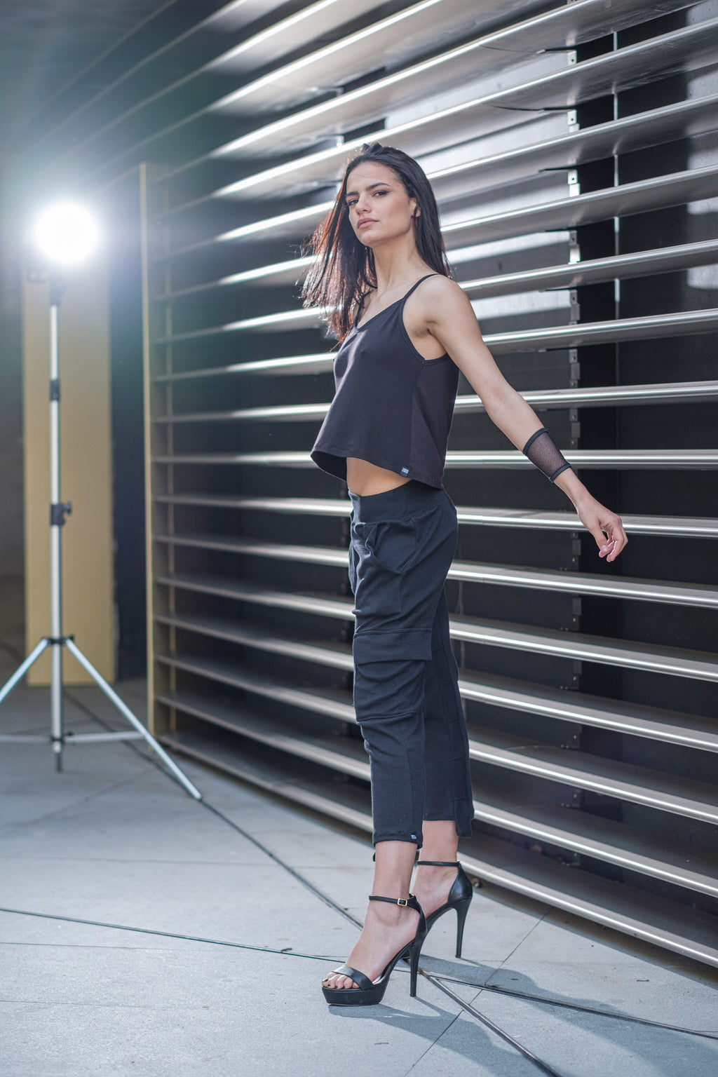Women's Cotton Drop Crotch Cargo Pants