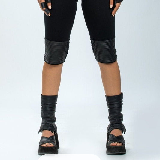 Faux Leather Leg Warmers