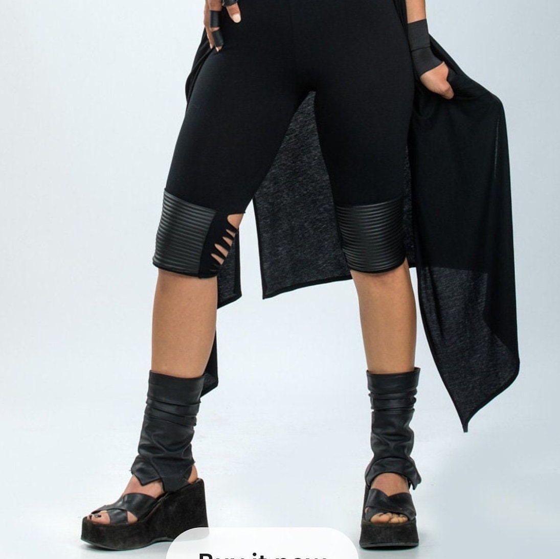 Faux Leather Leg Warmers