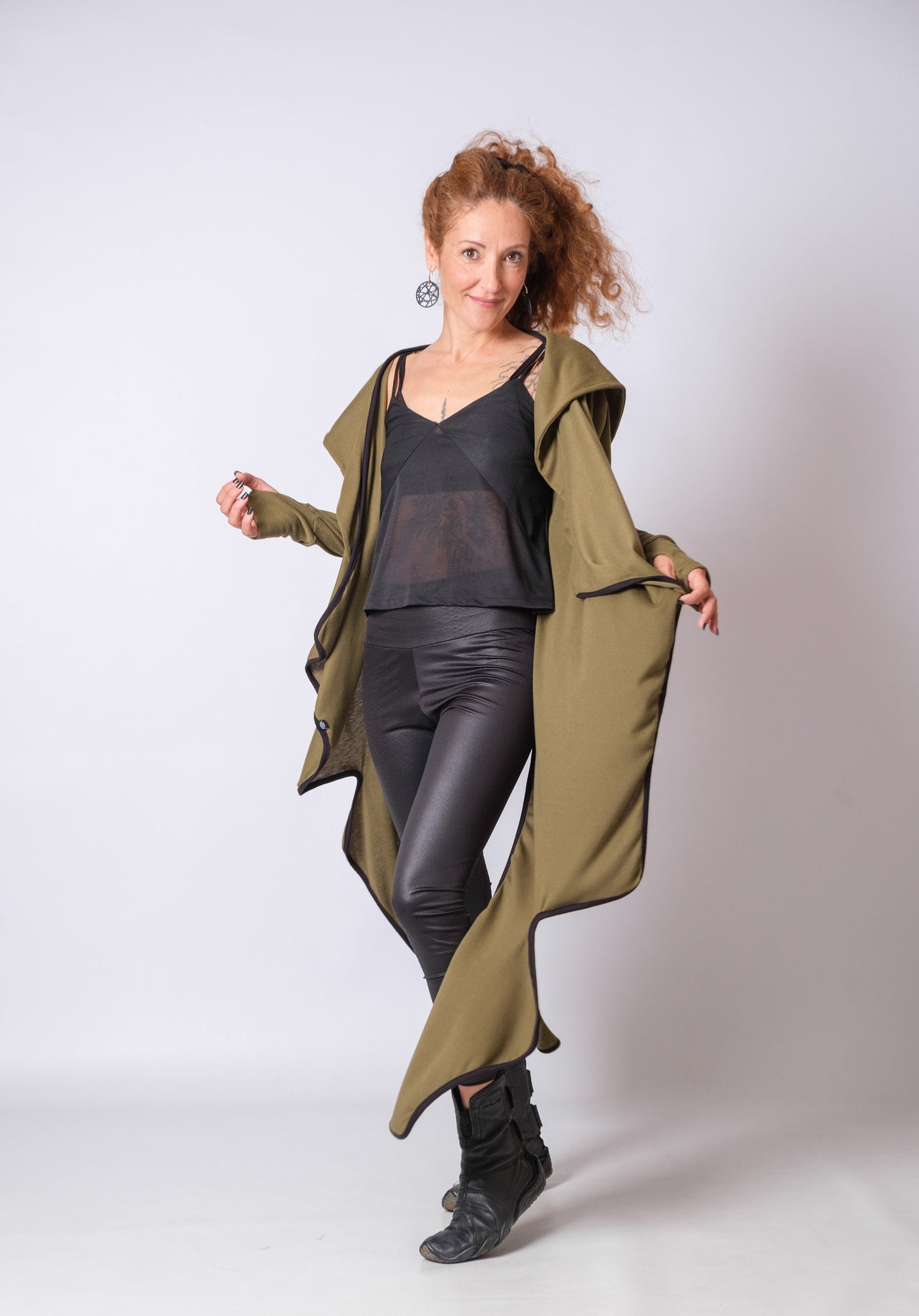 New Cotton Hooded Futuristic Cardigan