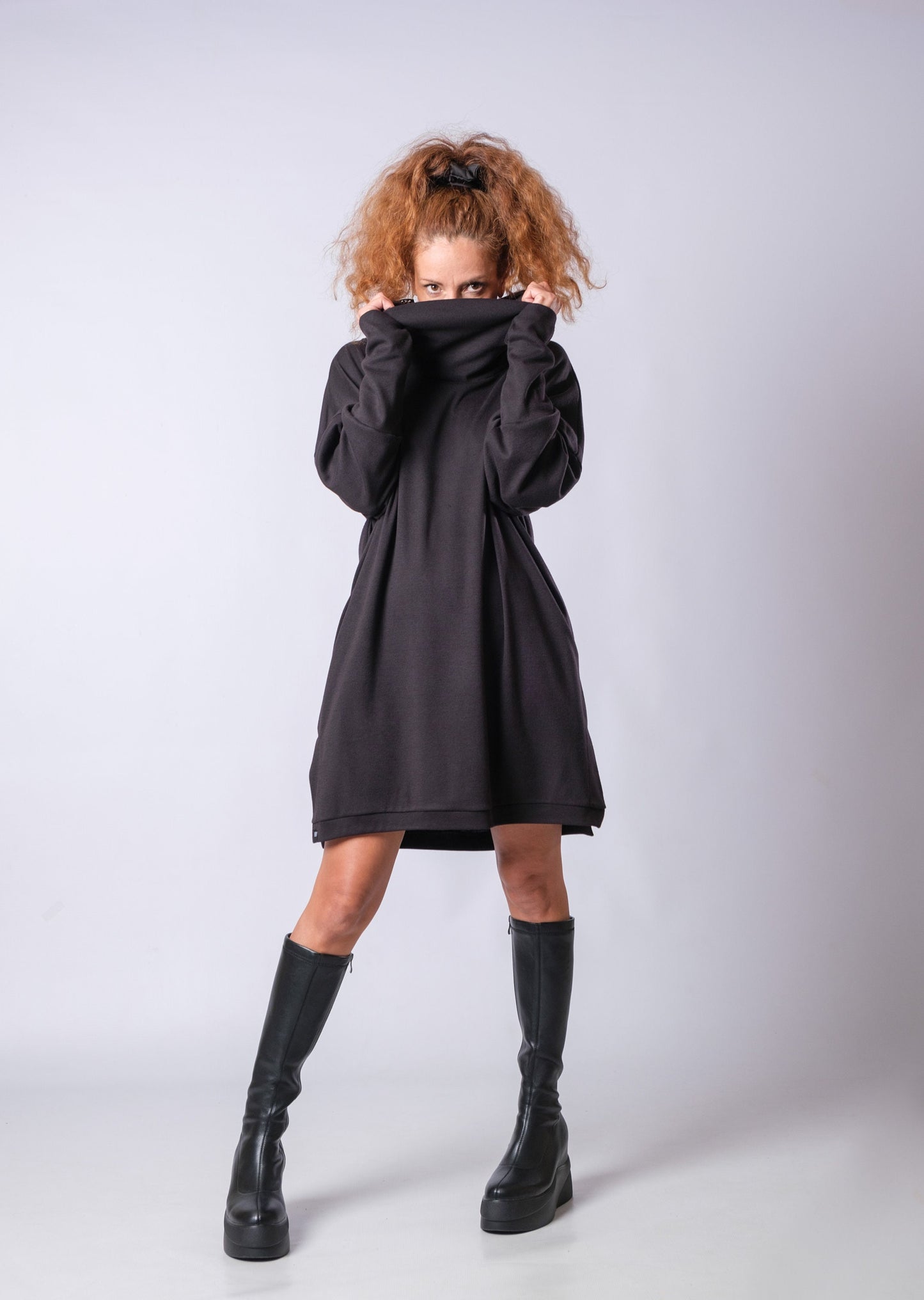 Oversized Turtleneck Mini Dress