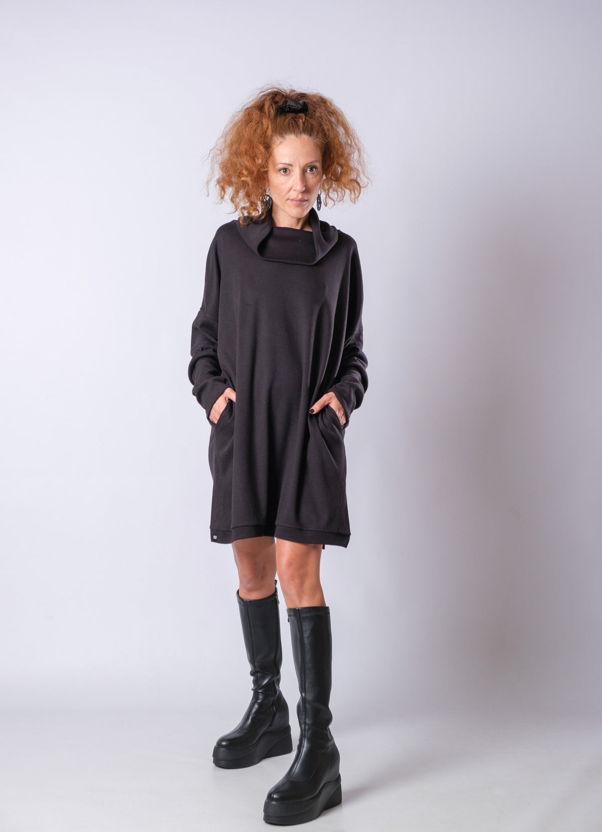 Oversized Turtleneck Mini Dress