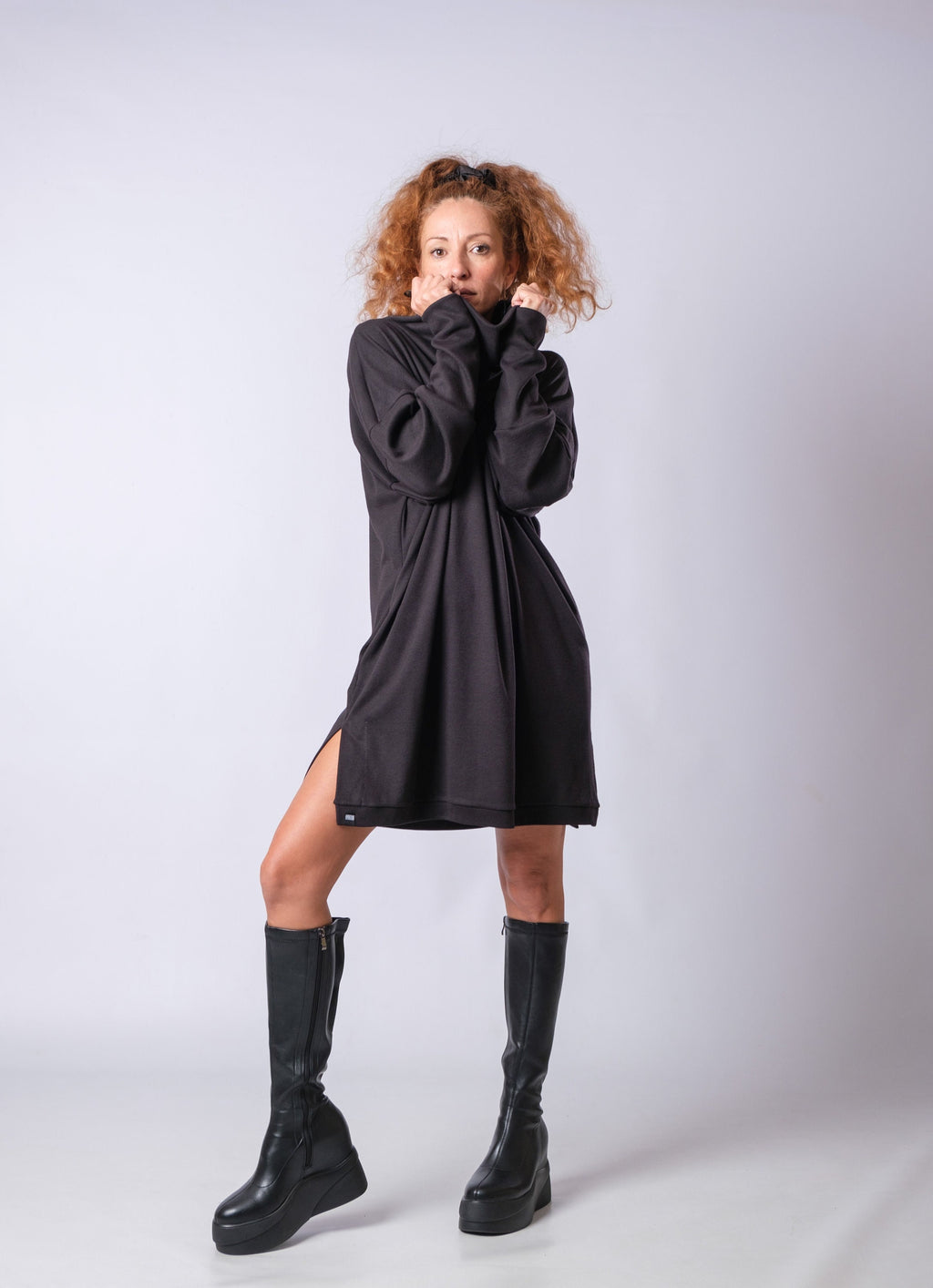 Oversized Turtleneck Mini Dress