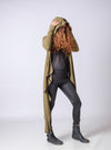 New Cotton Hooded Futuristic Cardigan / Asymmetric Long Cyberpunk Cardigan / Extravagant Loose Cardigan