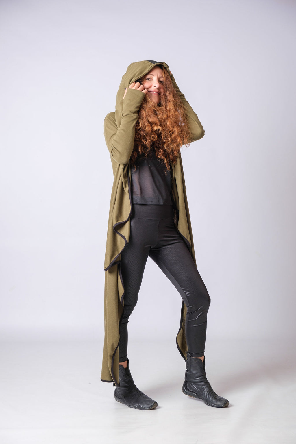 New Cotton Hooded Futuristic Cardigan