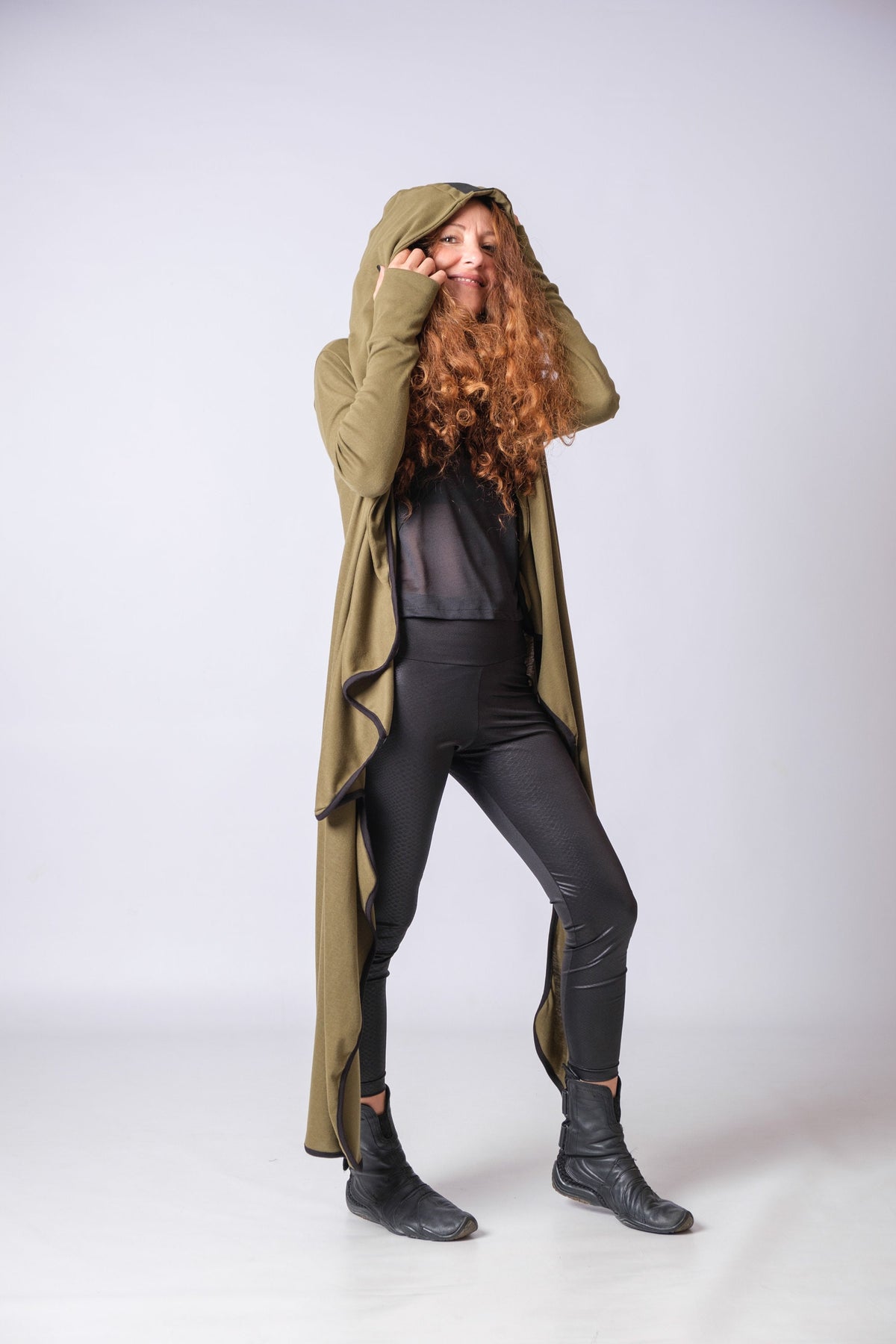 New Cotton Hooded Futuristic Cardigan