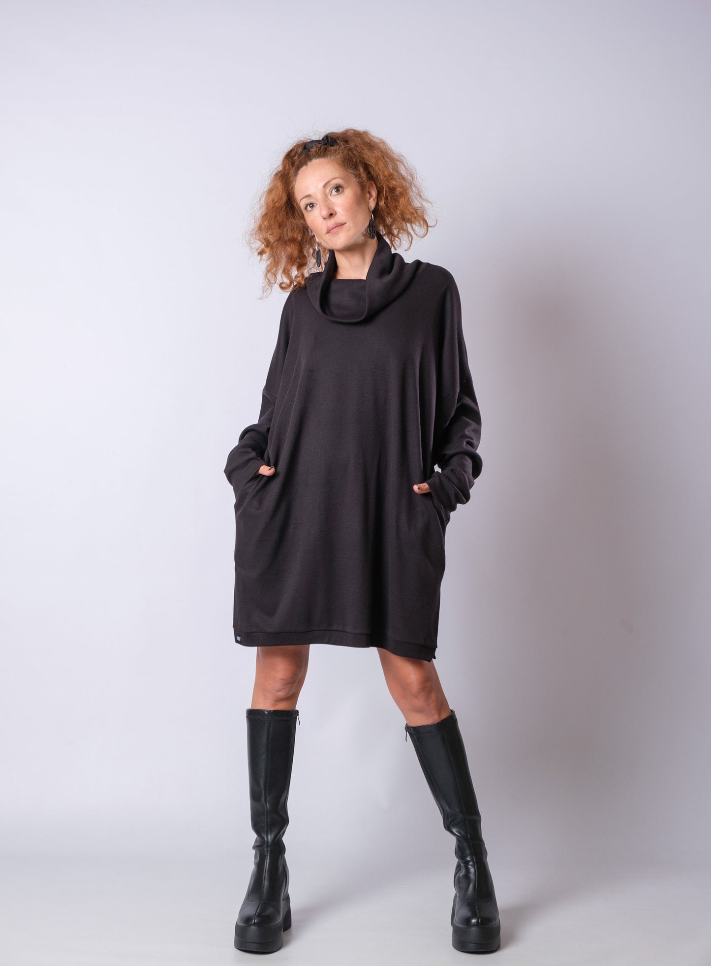 Oversized Turtleneck Mini Dress