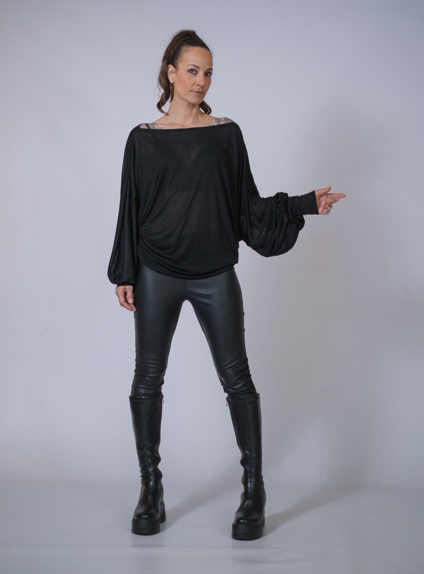 Oversized Off The Shoulder Top
