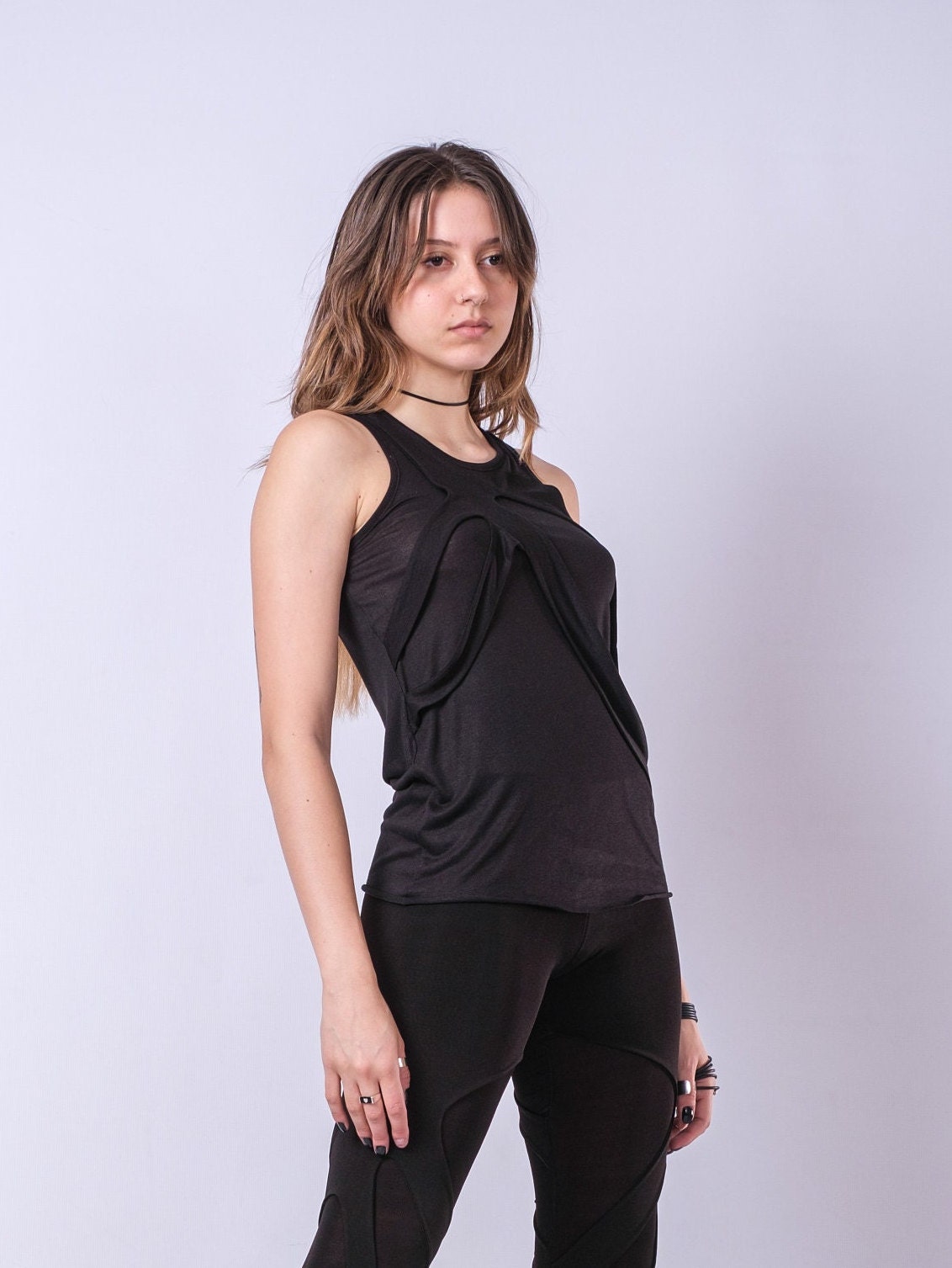 Women's Black Soft Cotton Tank Top