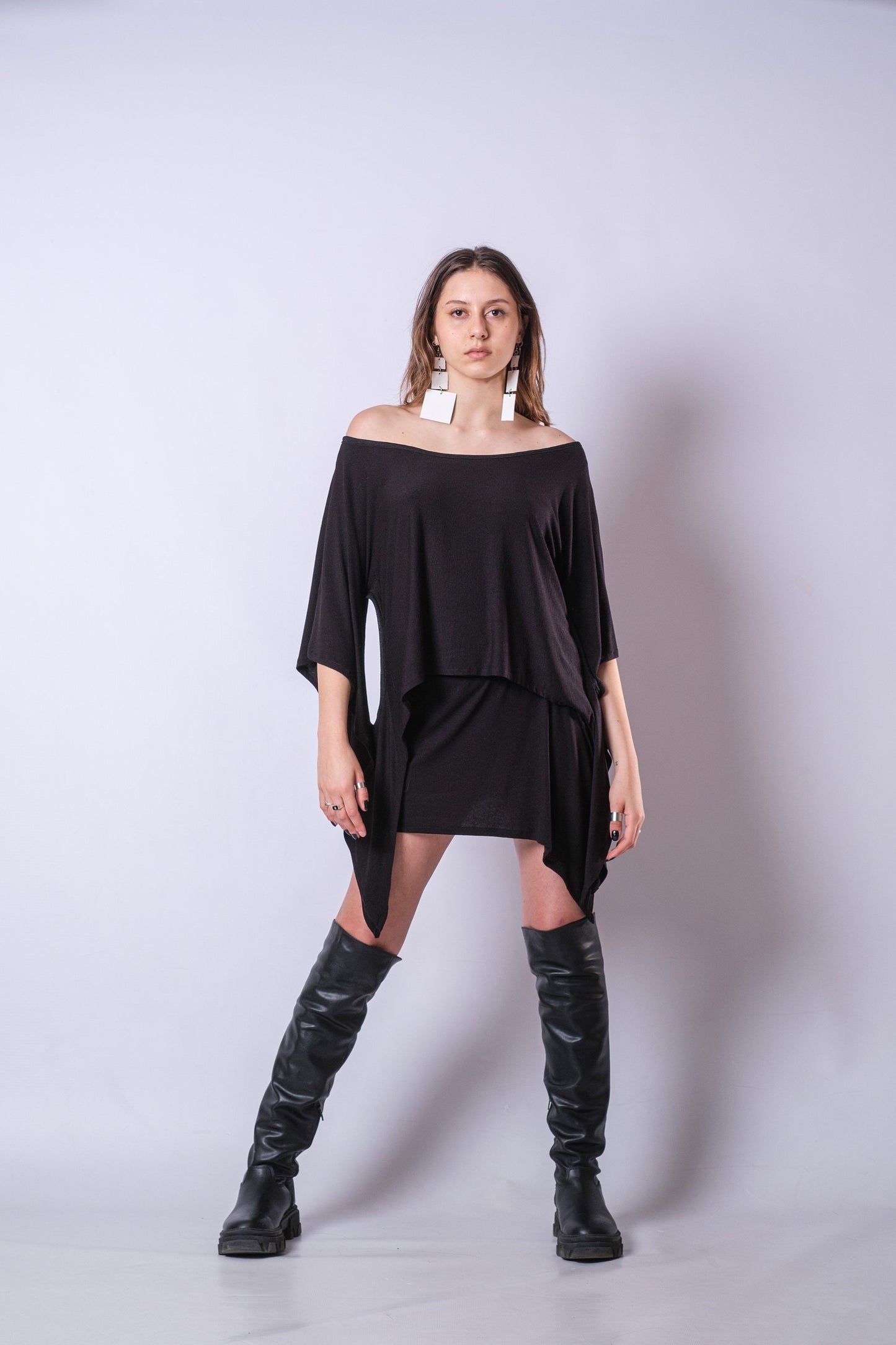 Loose Black Tunic Dress