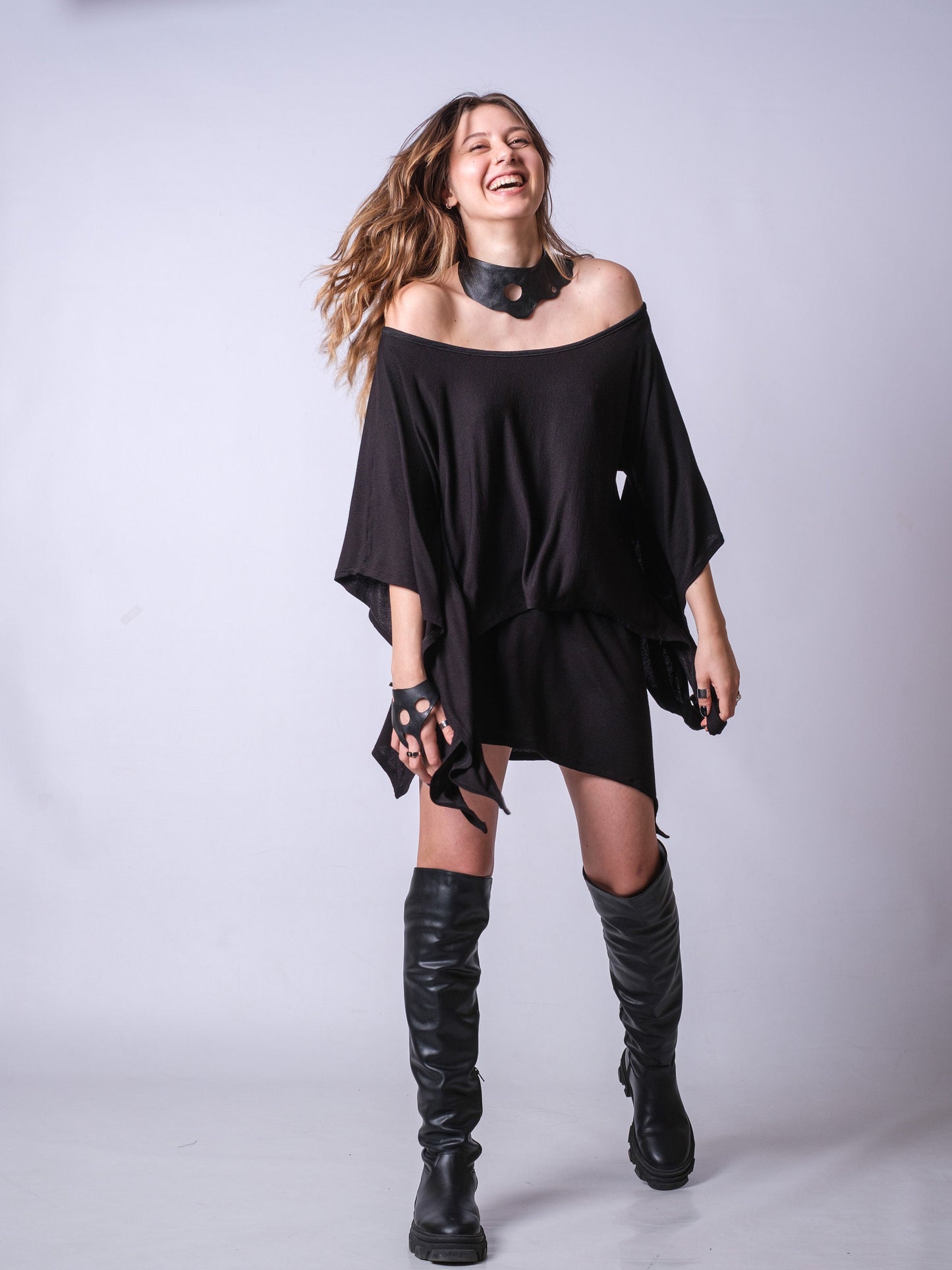 Loose Black Tunic Dress