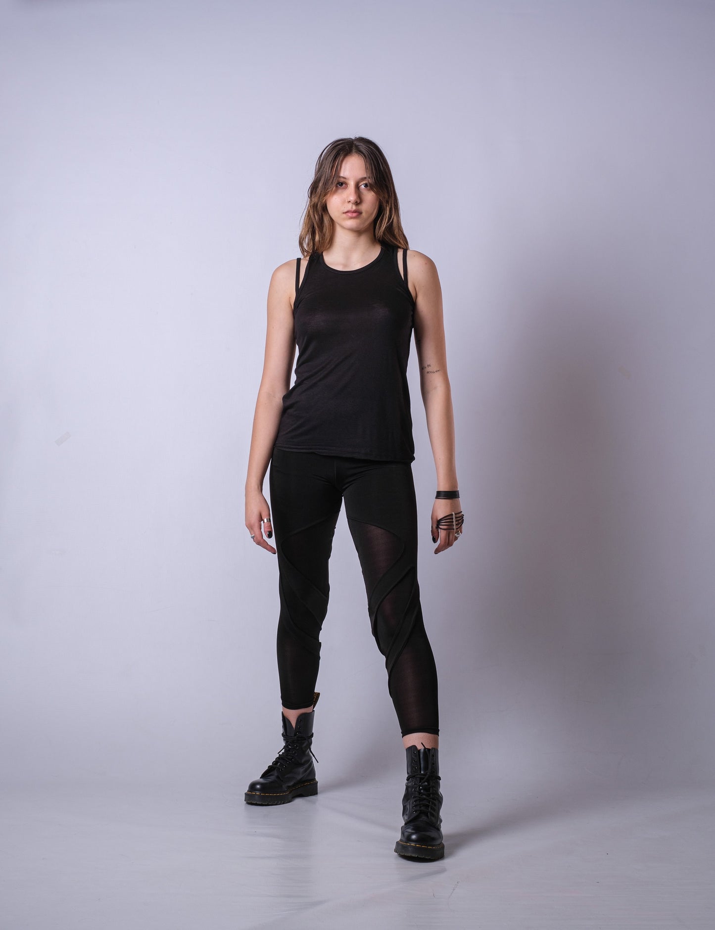 Black Sleeveless Straps Top