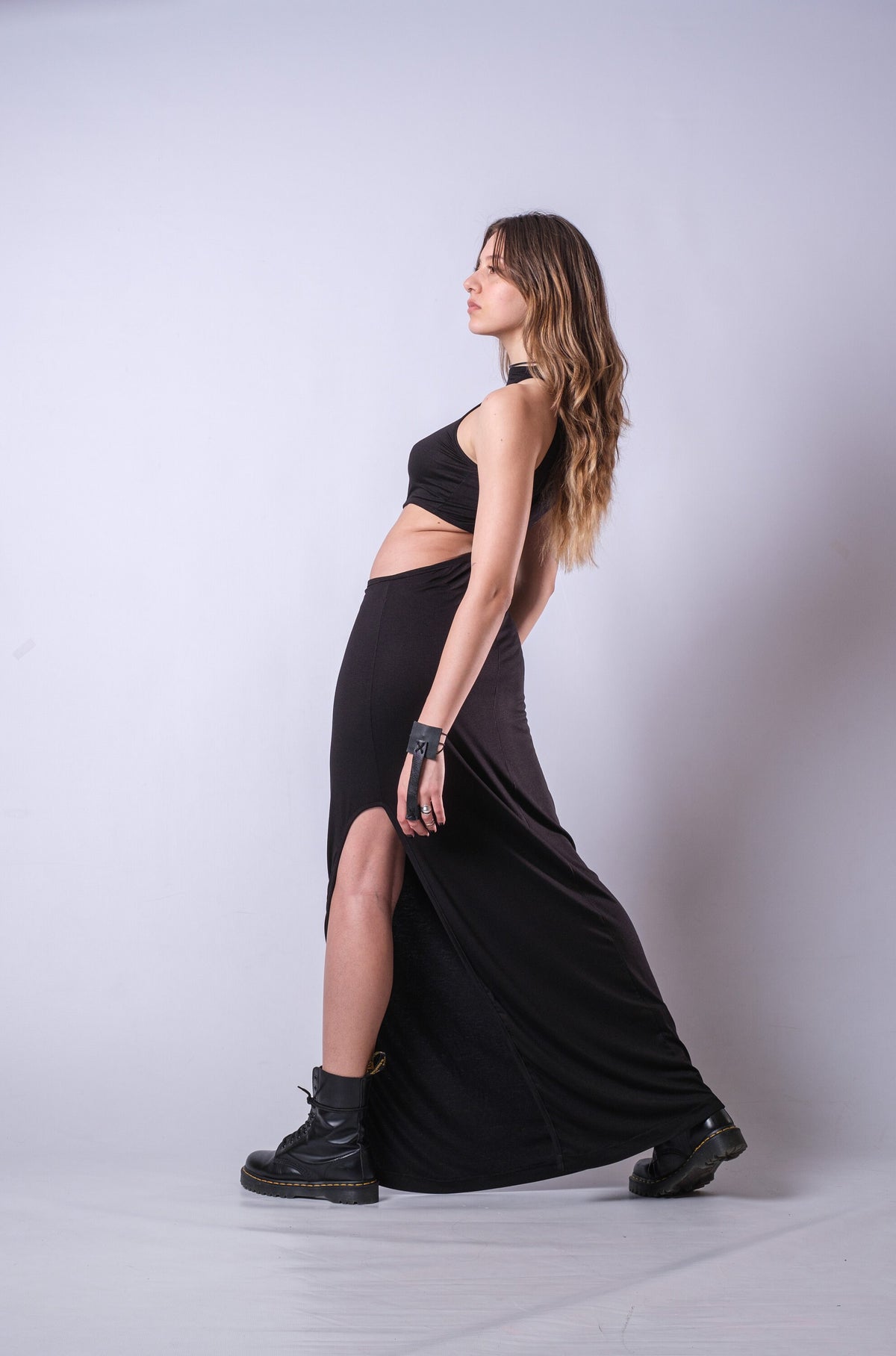 Sleeveless Cut Out Black Dress