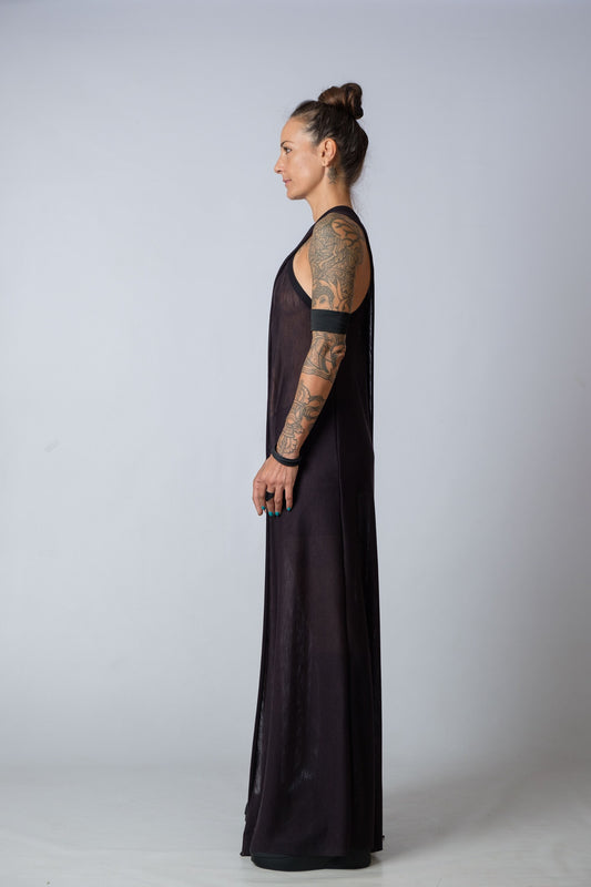 Asymmetric Sleeveless Long Tunic