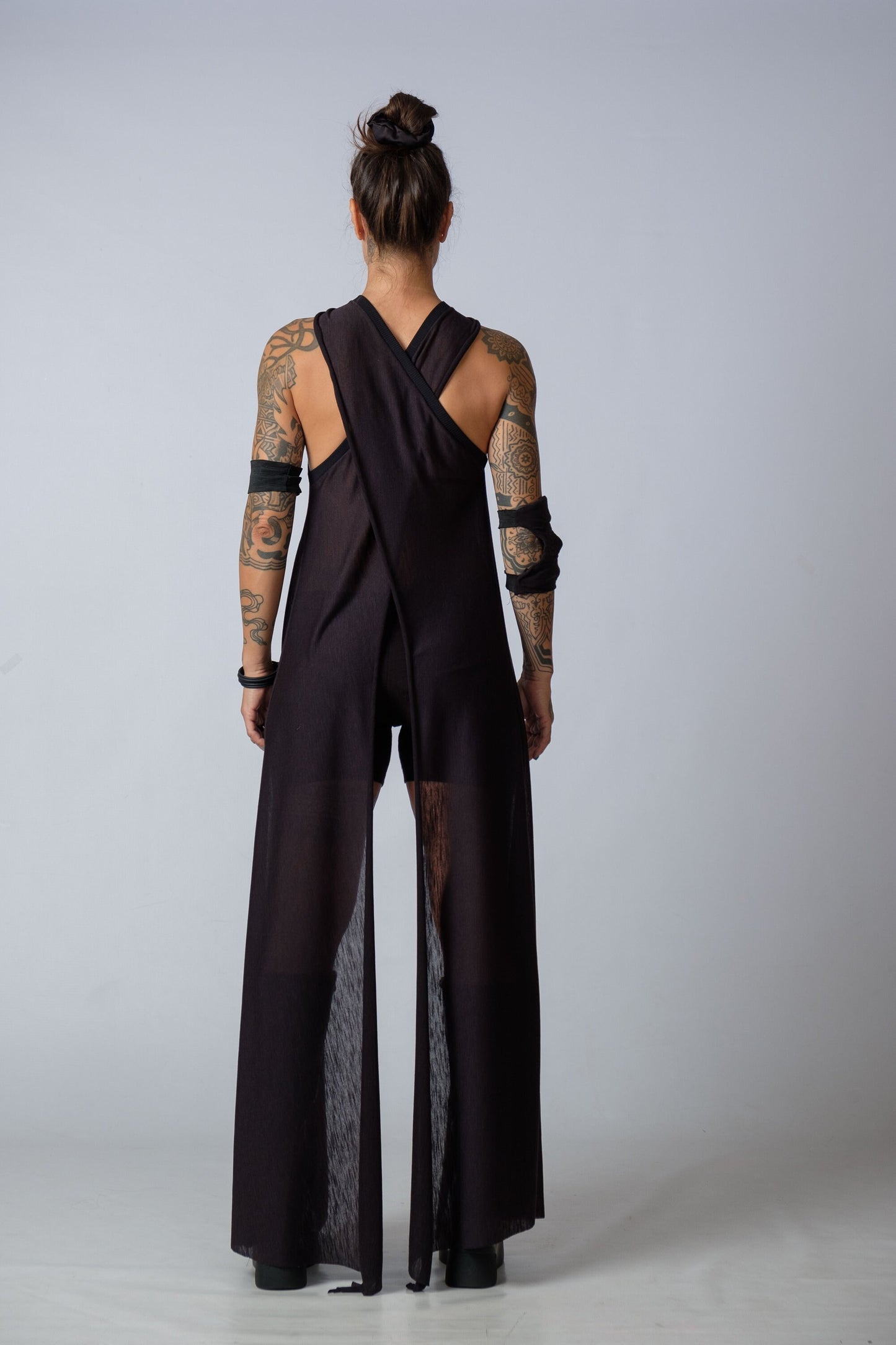 Asymmetric Sleeveless Long Tunic