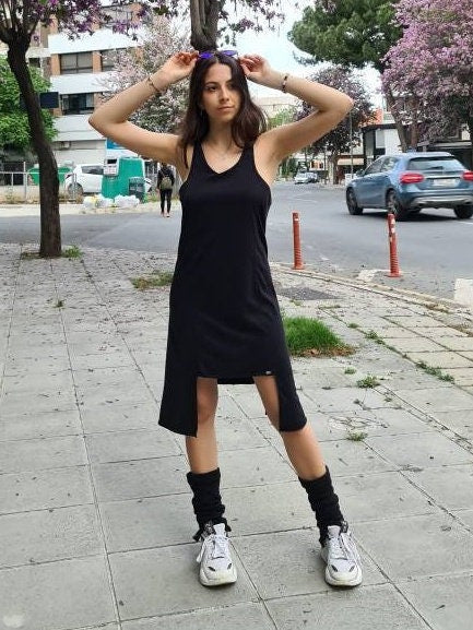 Asymmetric Cotton Women's Dress