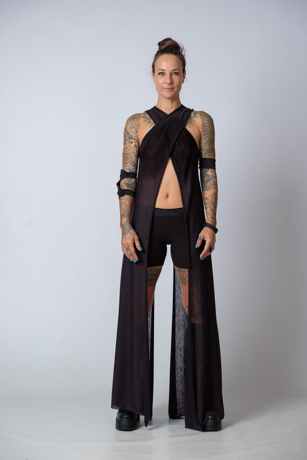 Asymmetric Sleeveless Long Tunic