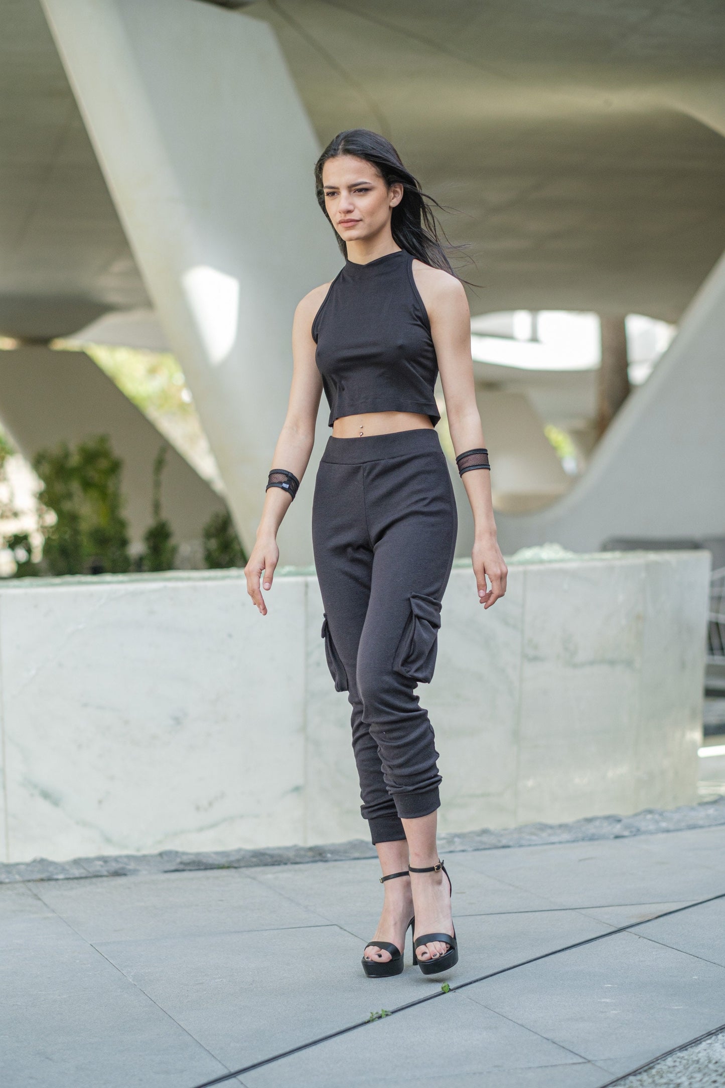 Women's Lycra High Waist Jogger Pants