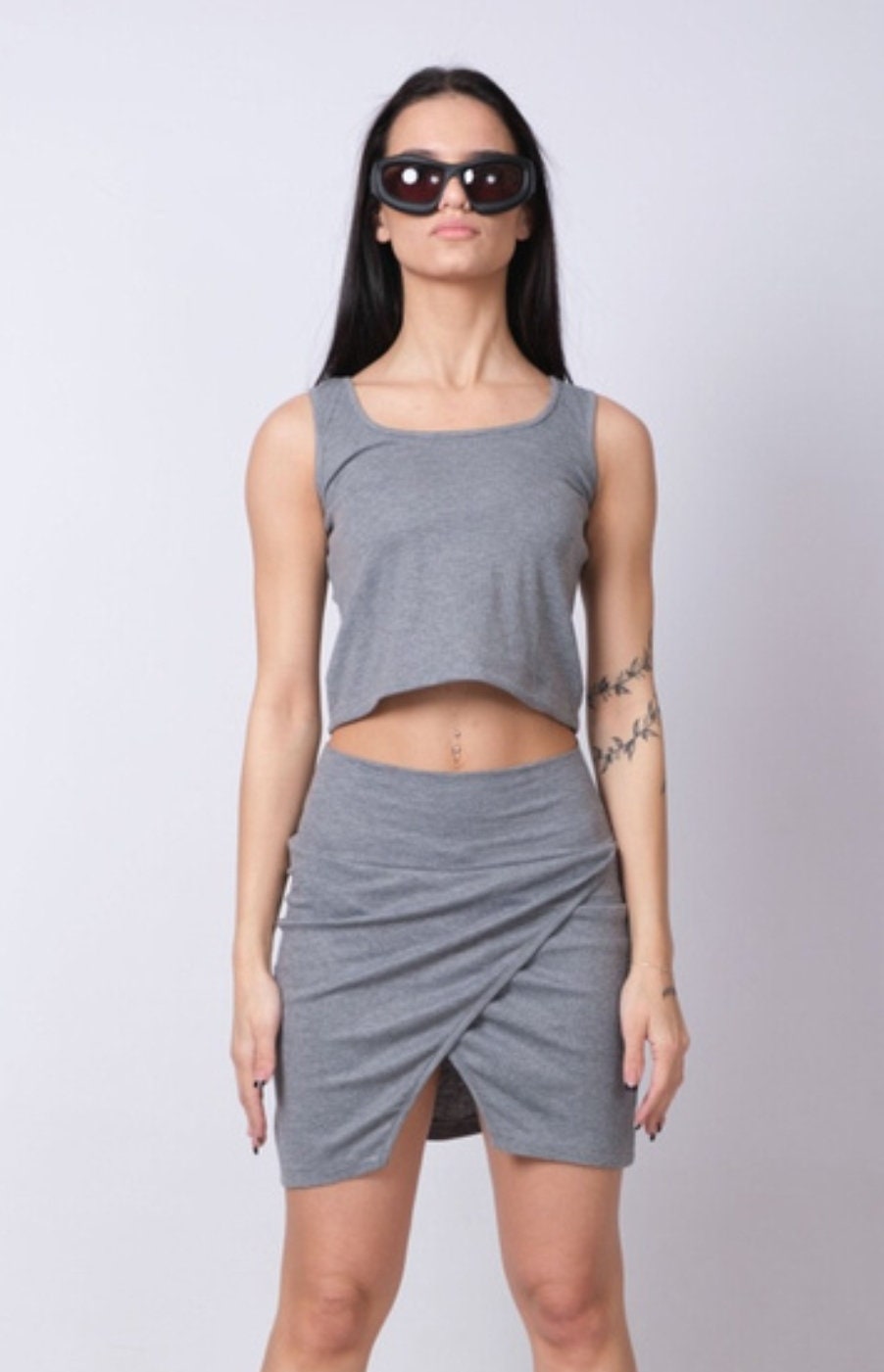 Cotton Sleeveless Crop Top / Loose Short Vest Top / Comfy Soft Casual Tank Top / Women's Rocker Tank / Relaxed Fit Summer Tee / Basic Everyday Fashion