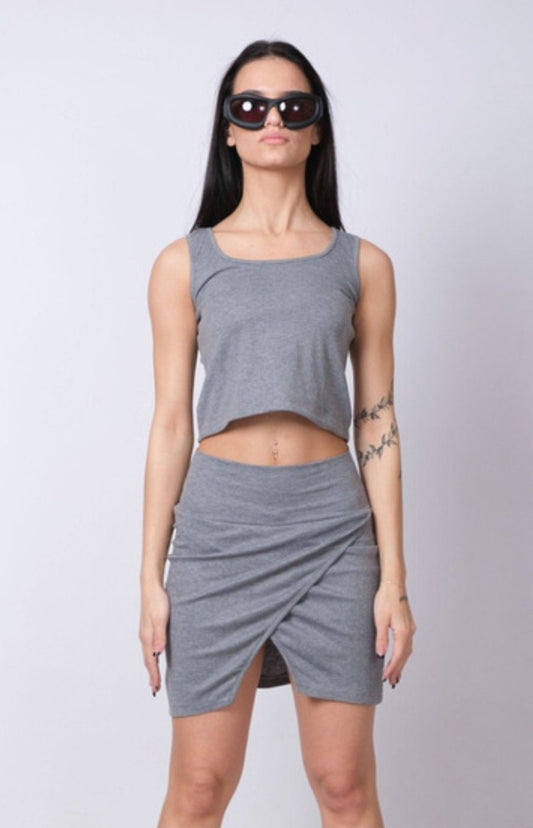 Cotton Sleeveless Crop Top