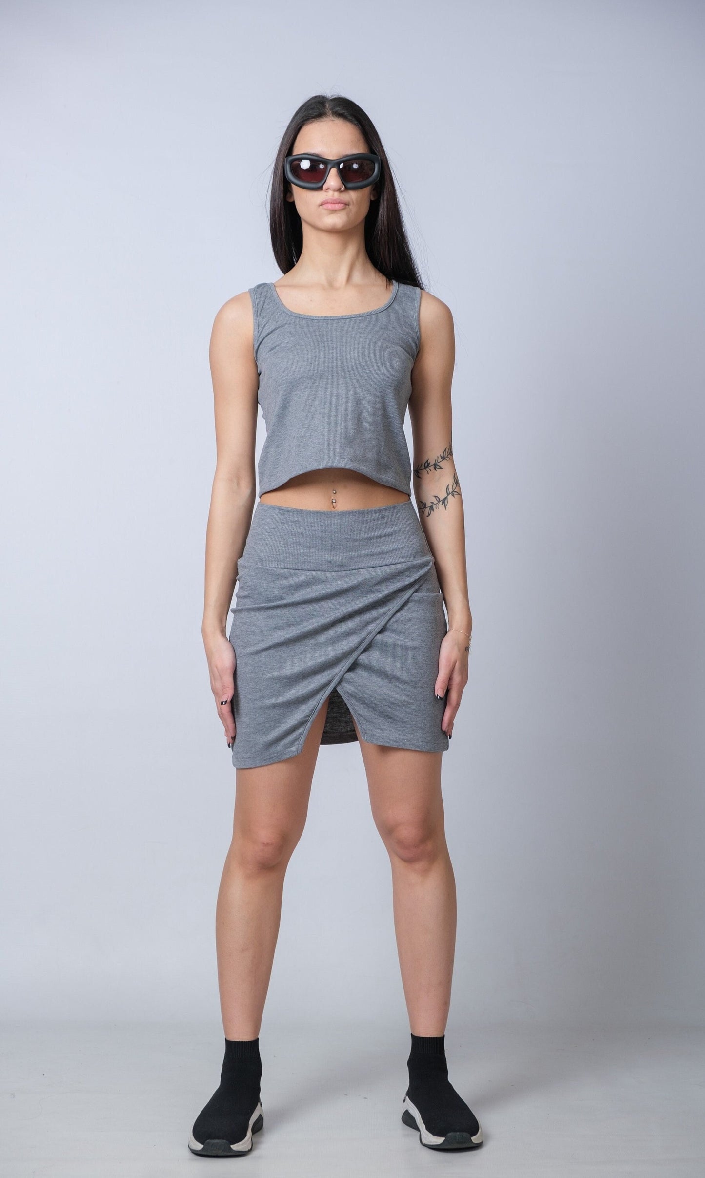 Cotton Sleeveless Crop Top