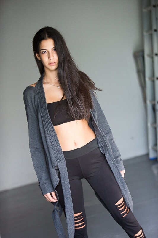 Women's Asymmetric Long Cardigan