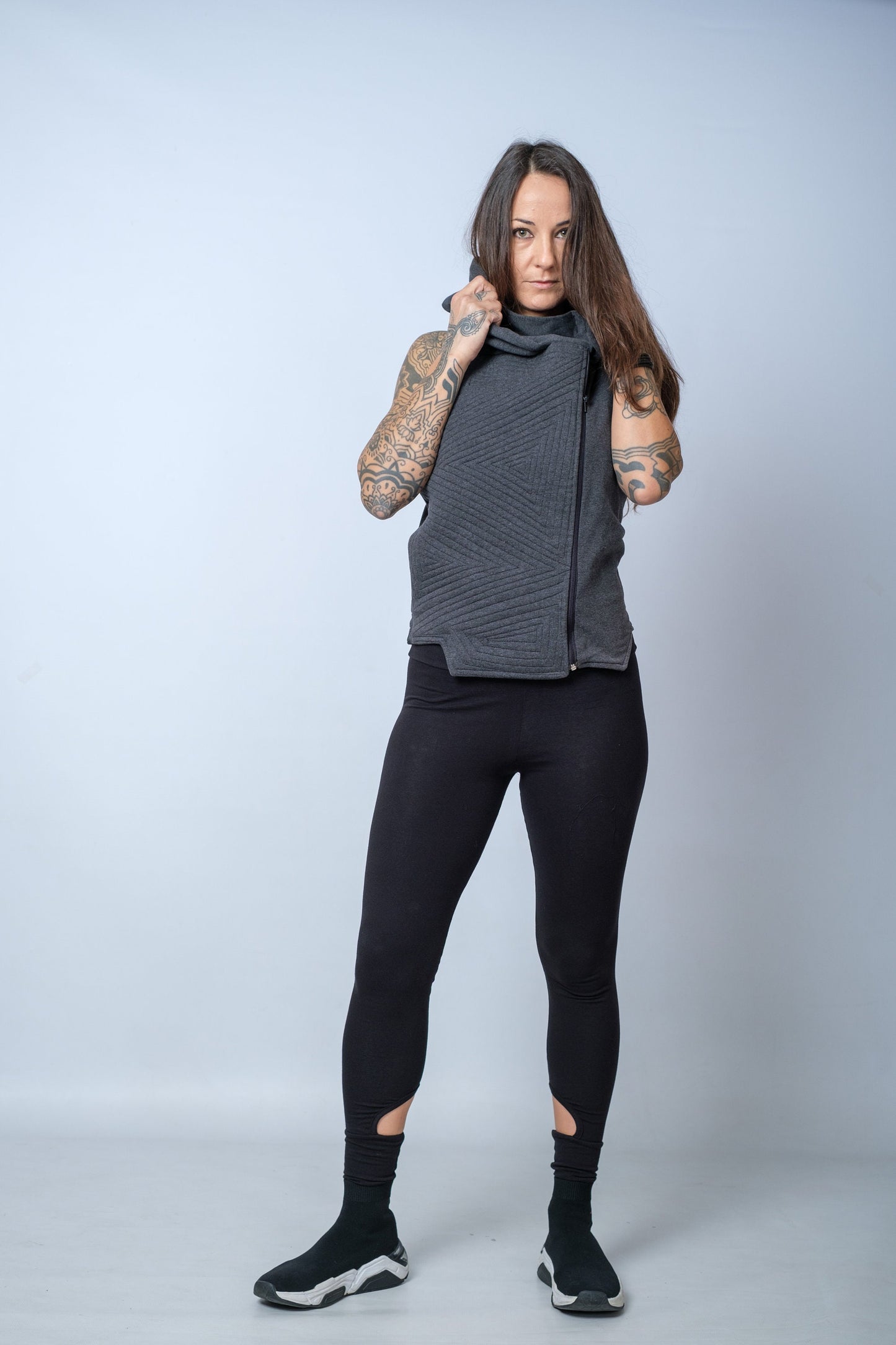 New Sleeveless Hooded Sweater