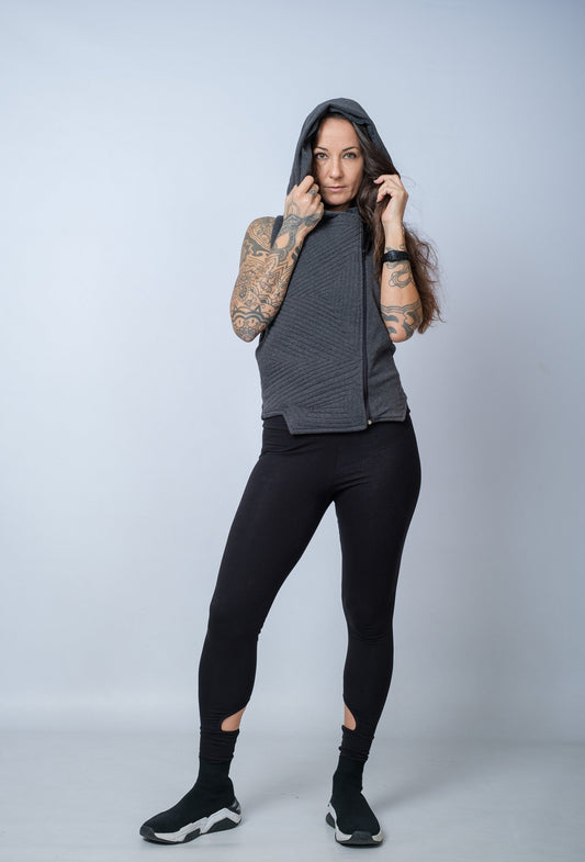 New Sleeveless Hooded Sweater