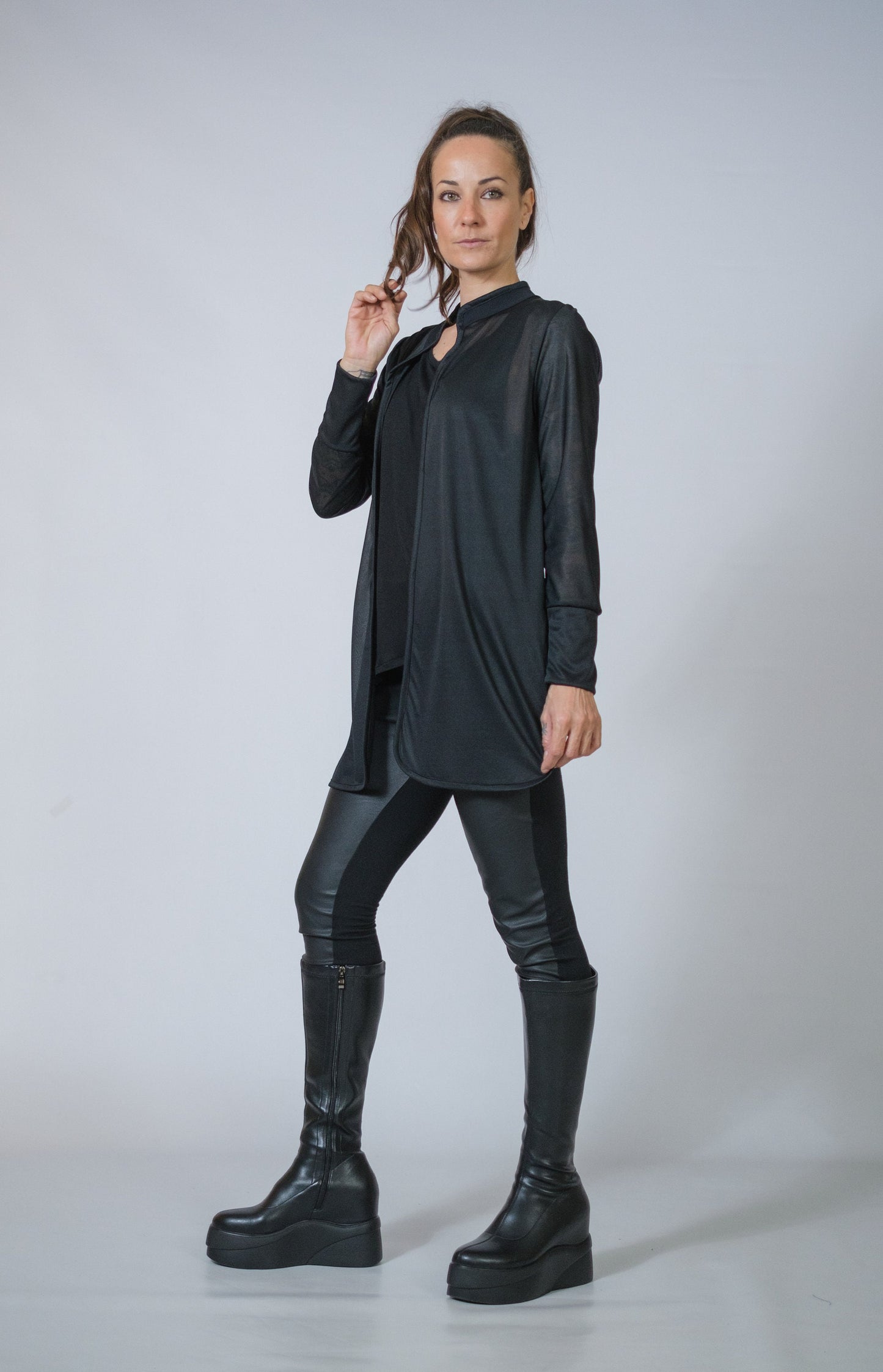 Sheer Blouse Cardigan