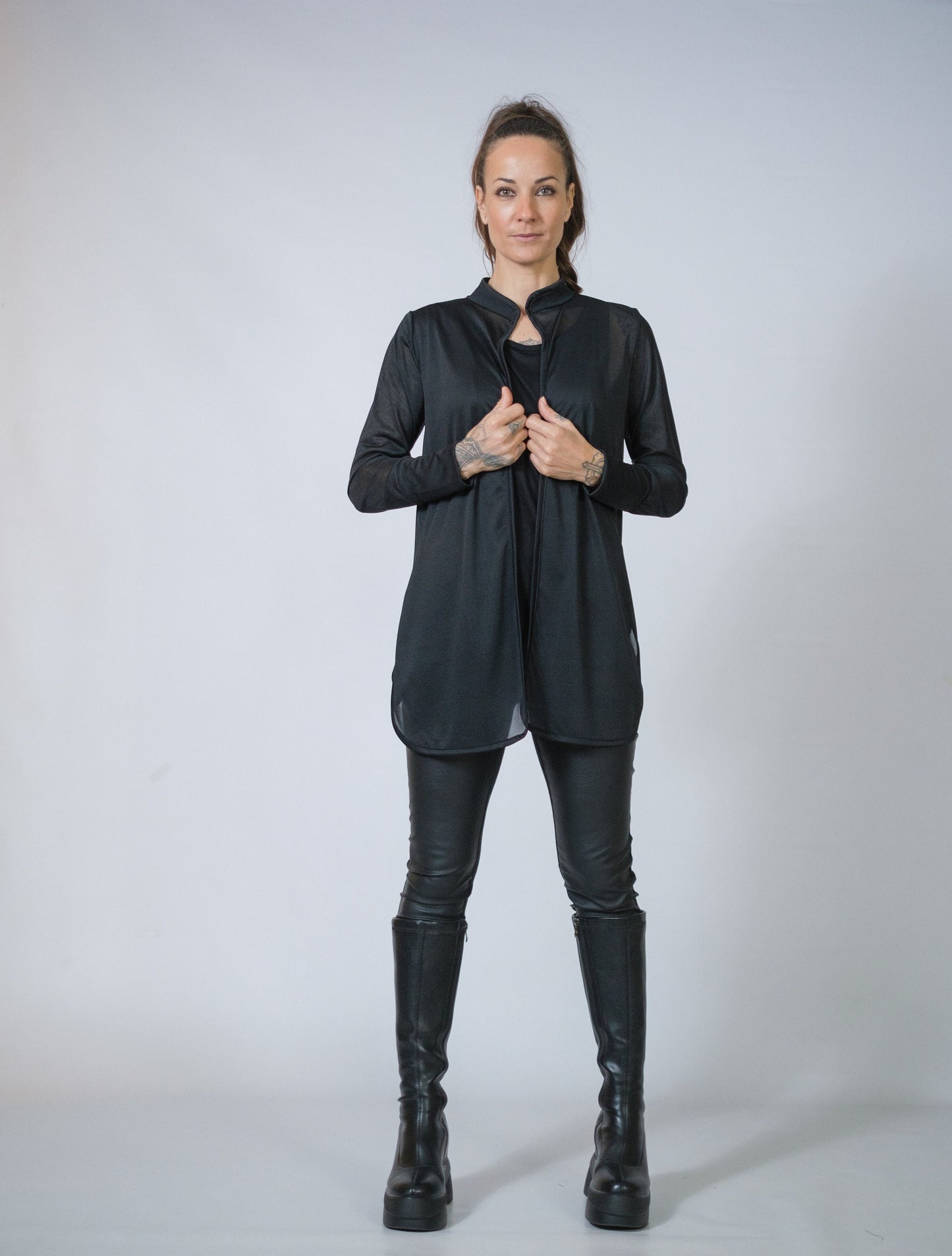 Sheer Blouse Cardigan
