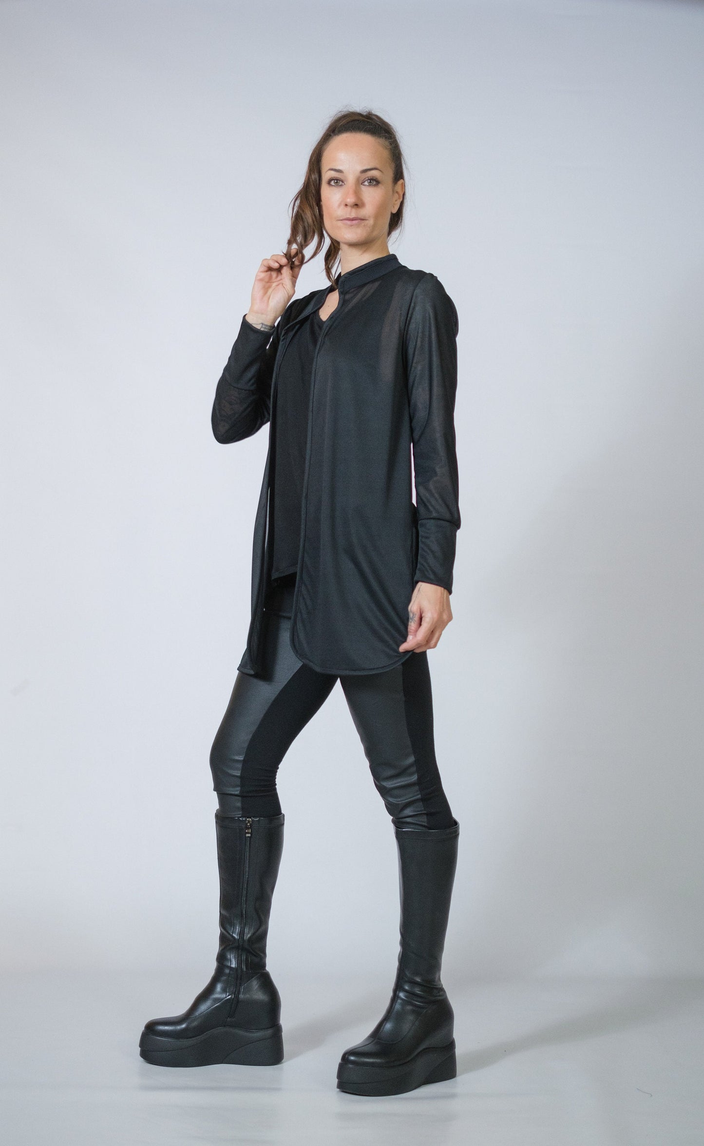 Sheer Blouse Cardigan