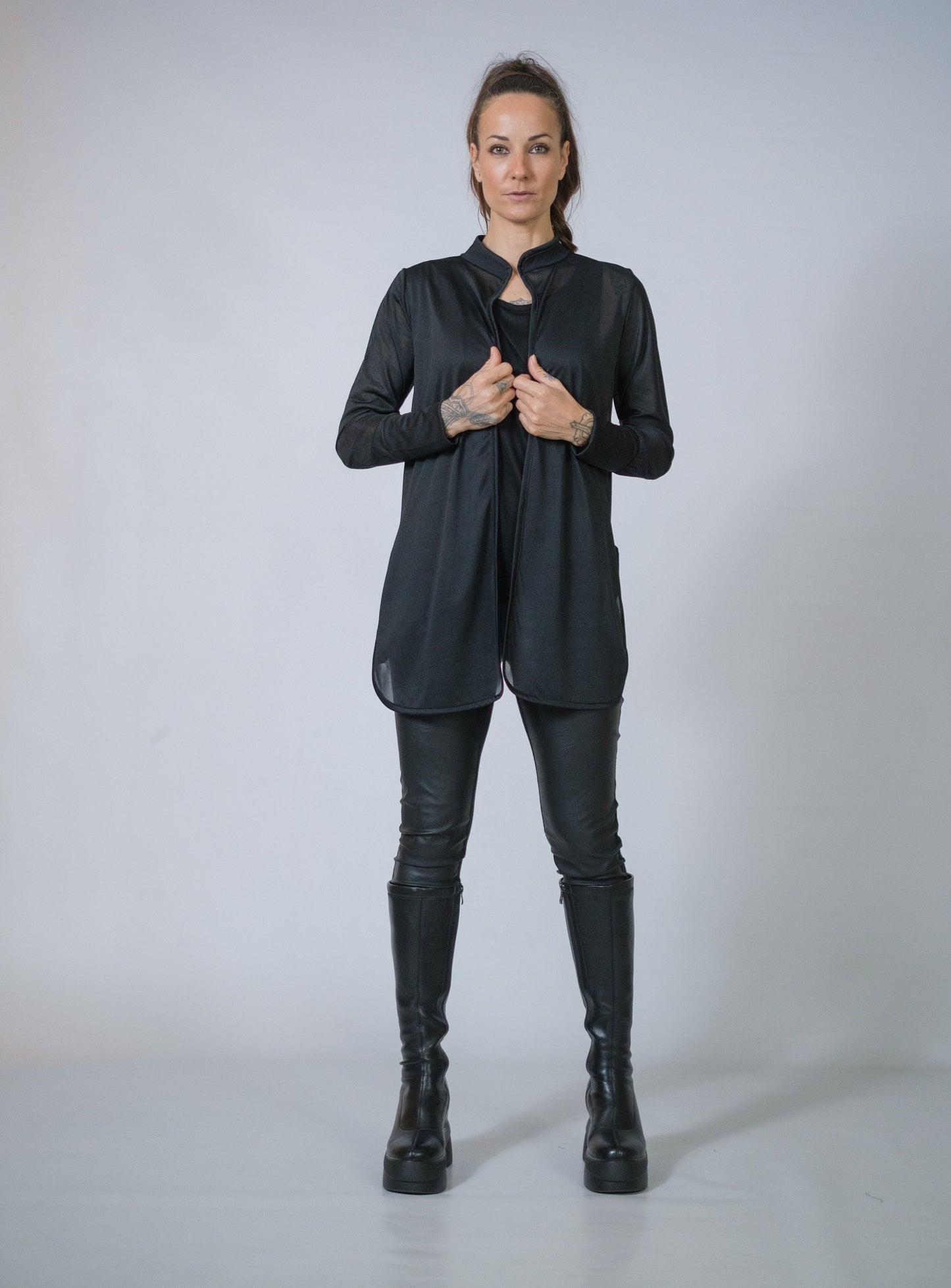 Sheer Blouse Cardigan