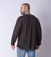 Men's Oversized Long Sleeve Shirt / Comfy Festival Wear / Plus Size Clothing for Men / Black All Season Shirt / Minimalist Men's Top / Gift for Him