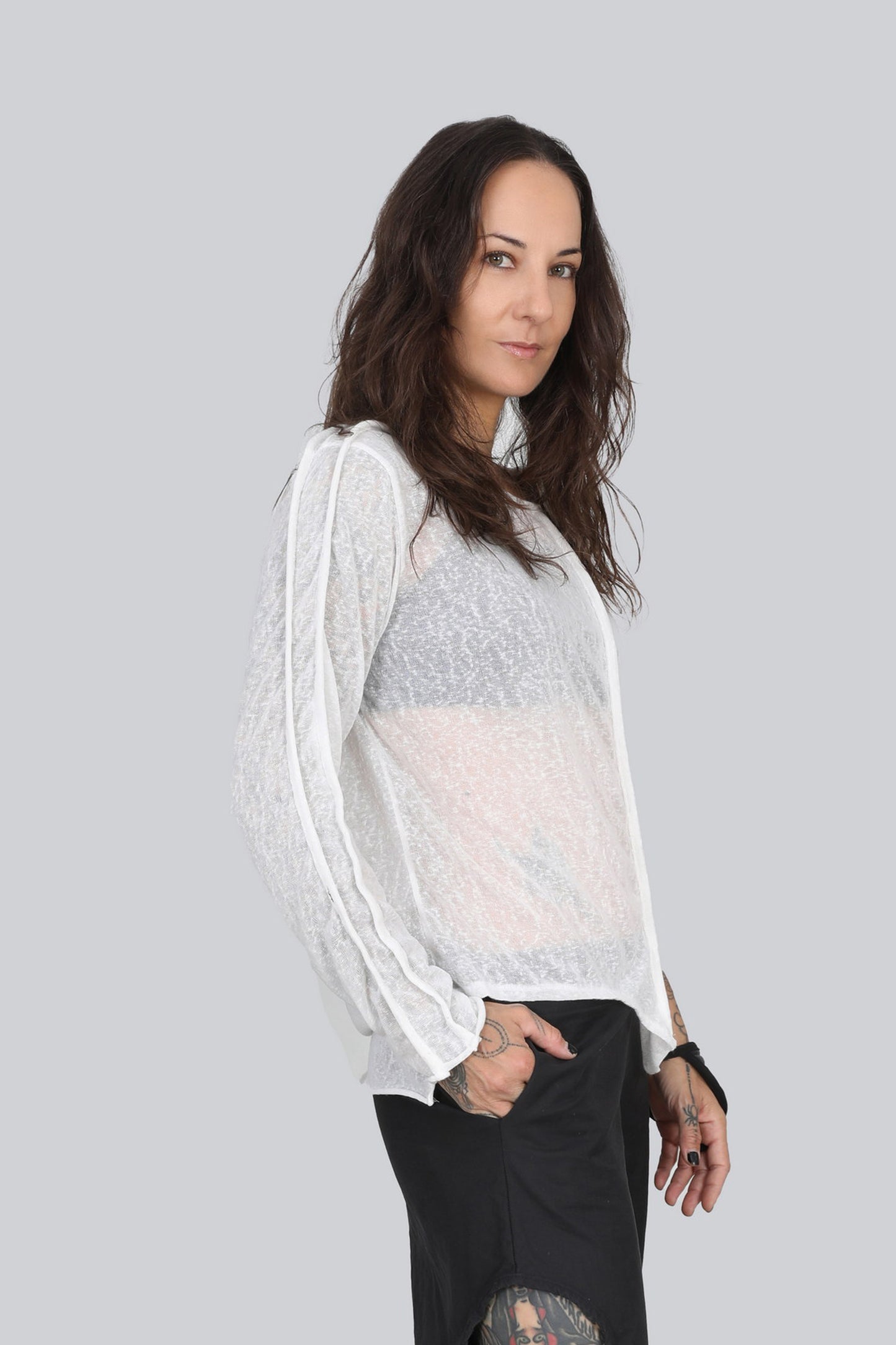 Sheer Long Sleeve Soft Armour Top